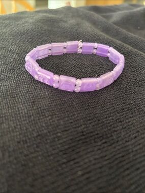 Lavender Beaded Stretch Bracelet - Women Jewelry